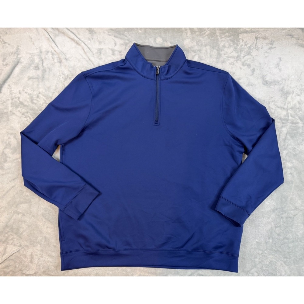 Pro Tour CoolPlay Pullover Men's XL Blue Mock Neck 1/4 Zip Outerwear Jacket